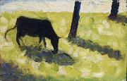 Georges Seurat Vache noire dans un Pre oil painting artist